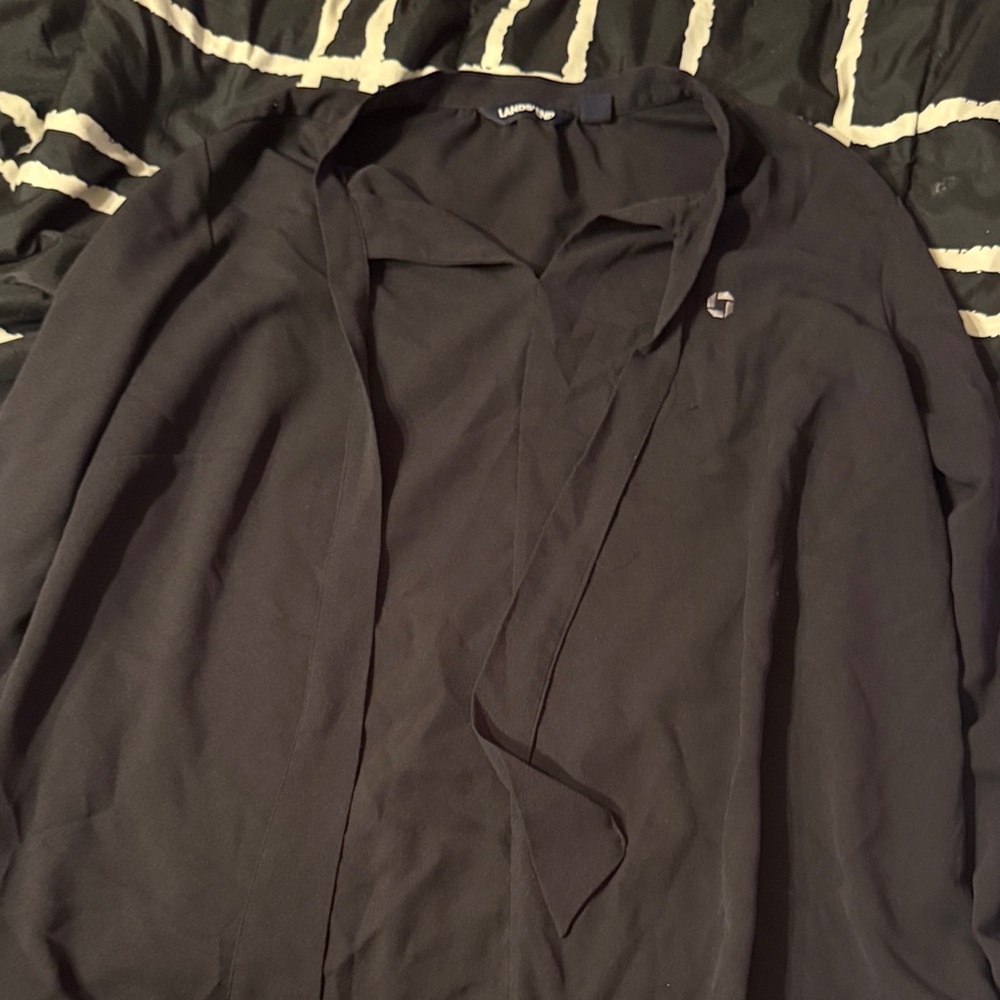 Lands' End Black Blouse